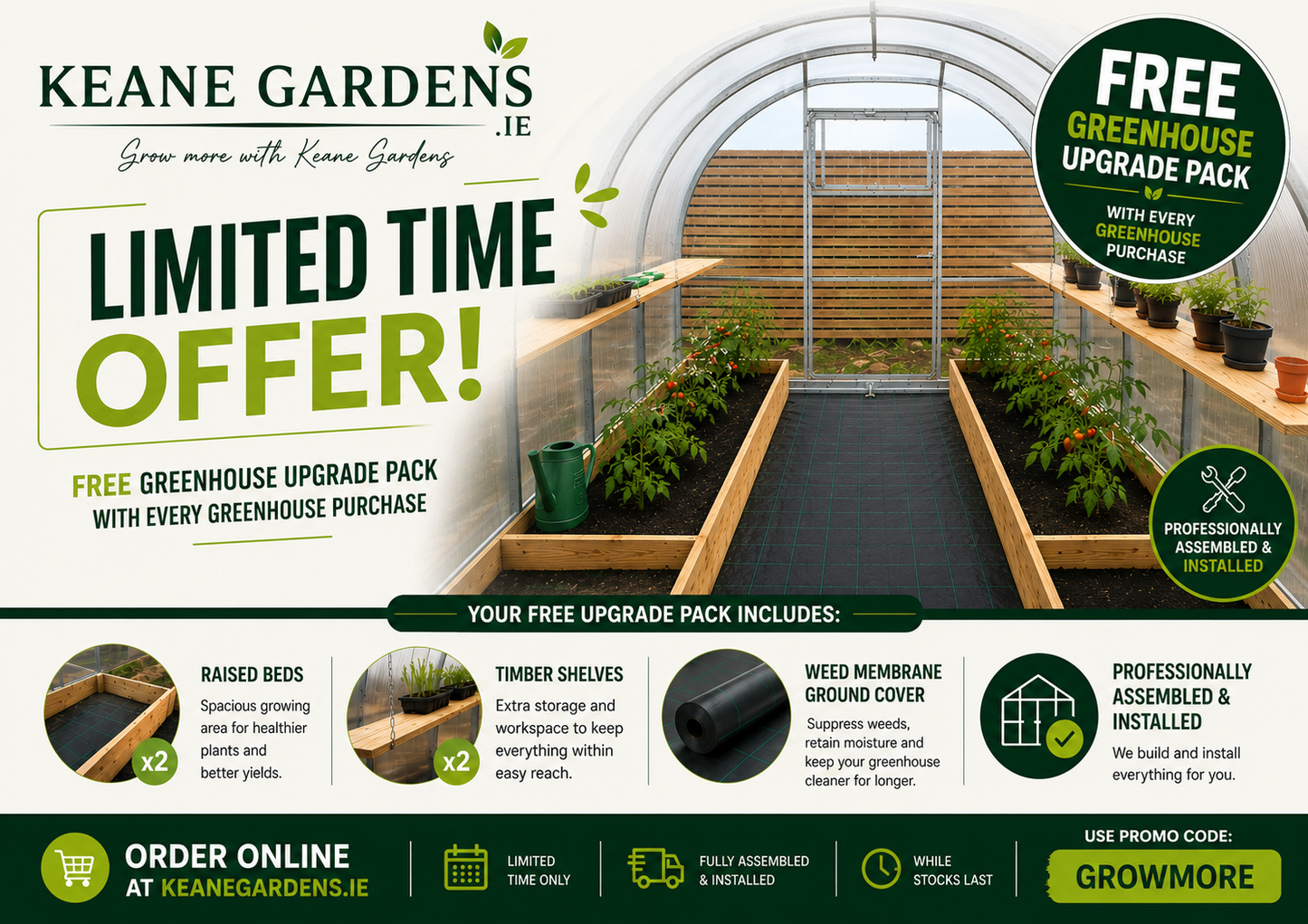 Greenhouse Upgrade Package