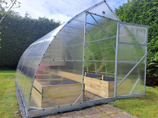 THE ARIANA - POLYCARBONATE GREENHOUSE 3M X 4M (9.8FT X 13FT) 12M²